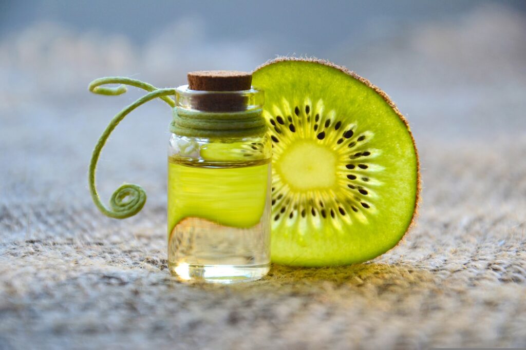 Kiwi Flakon Gläschen ätherische Öle Naturkosmetik Was hat es damit auf sich