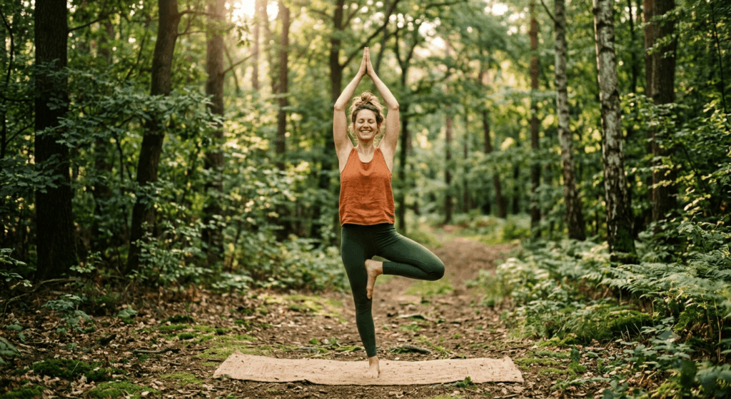 Frau Yoga Wald Natur Gesund Blog Sidebar